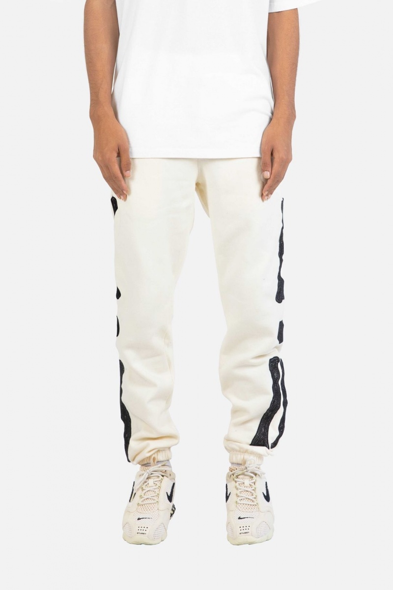 Pantalon Survêtement Mnml Skeleton Sweatpants Blanche Homme | TMI-3839142