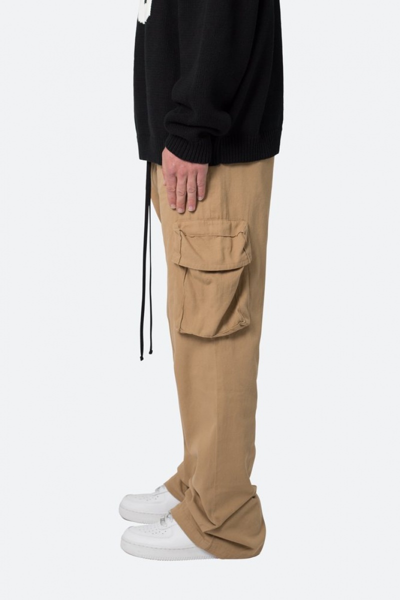 Cargos Mnml Drawcord Flare Cargo Pants Kaki  | GED-3981387