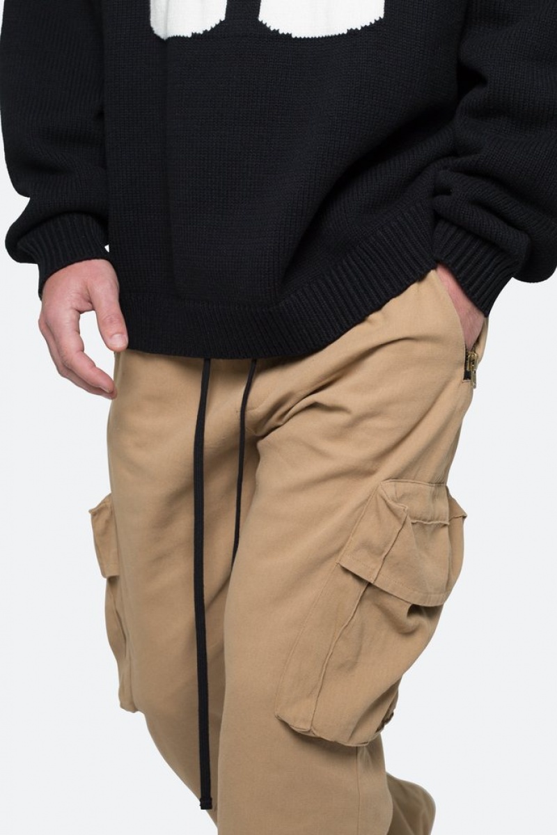 Cargos Mnml Drawcord Flare Cargo Pants Kaki  | GED-3981387