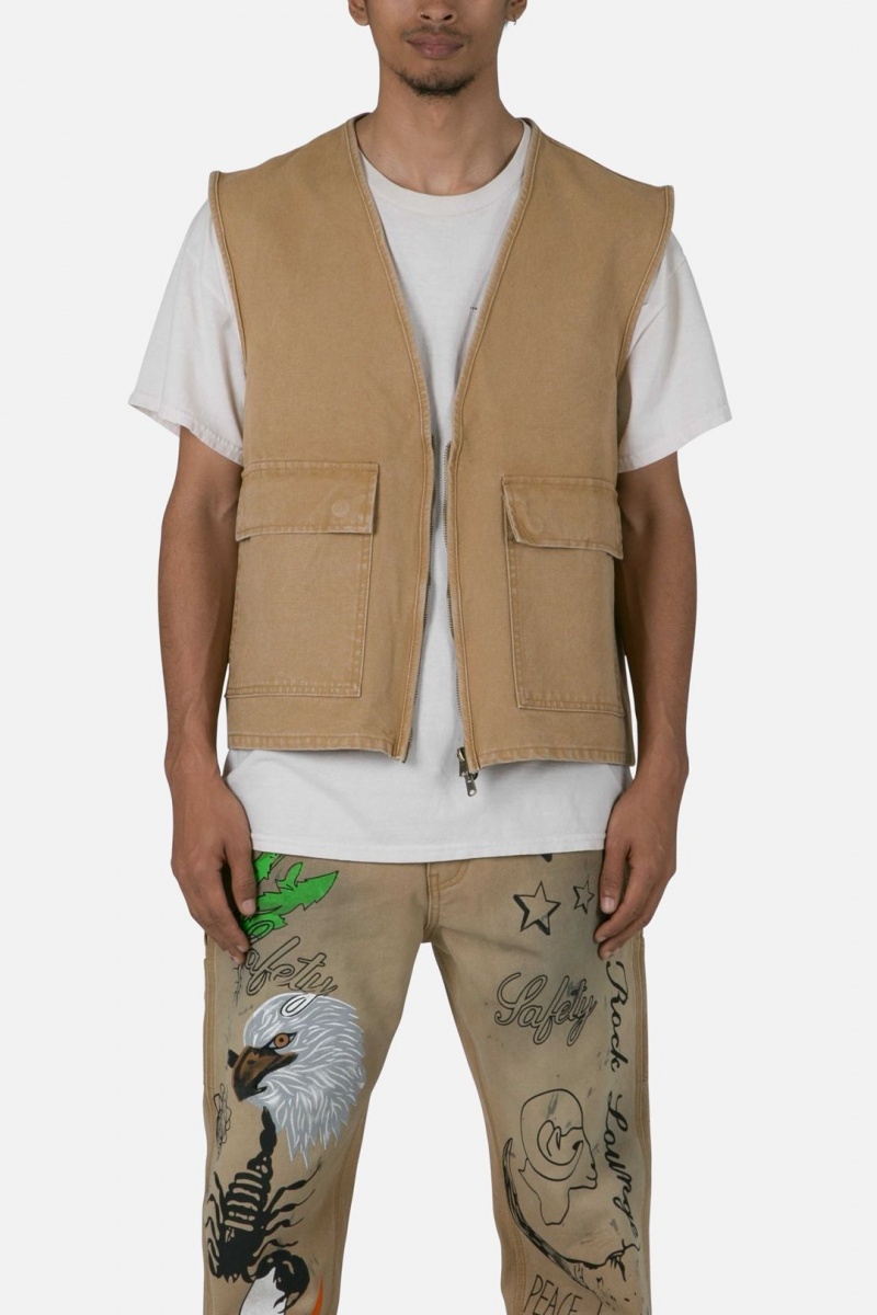 Gilet Mnml Ranch Travail Vest Tan  | ATM-7070420