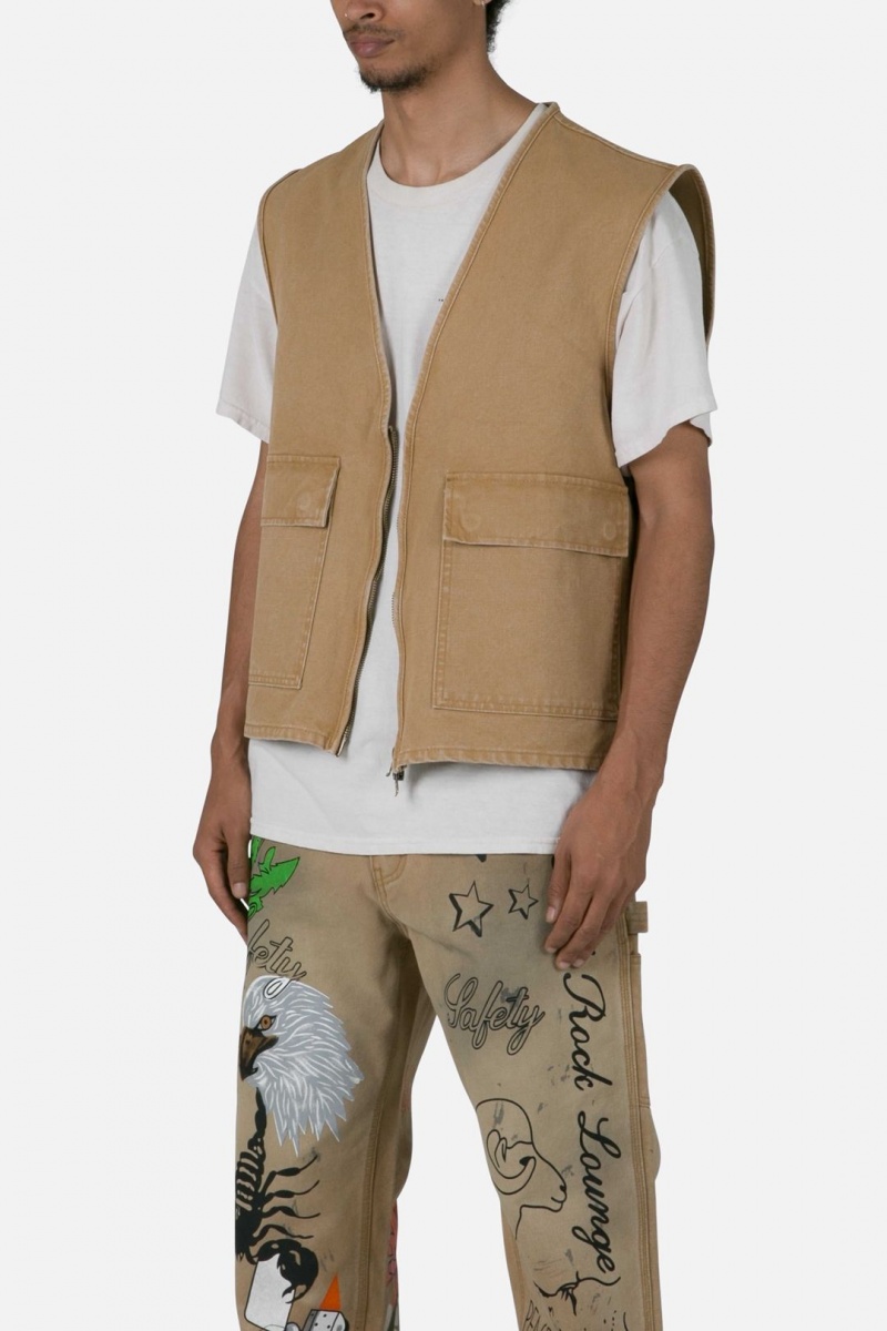 Gilet Mnml Ranch Travail Vest Tan  | ATM-7070420