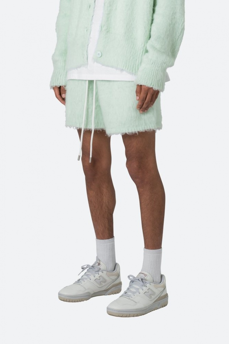 Short Mnml Fuzzy Sweatshorts Menthe  | KES-3724340