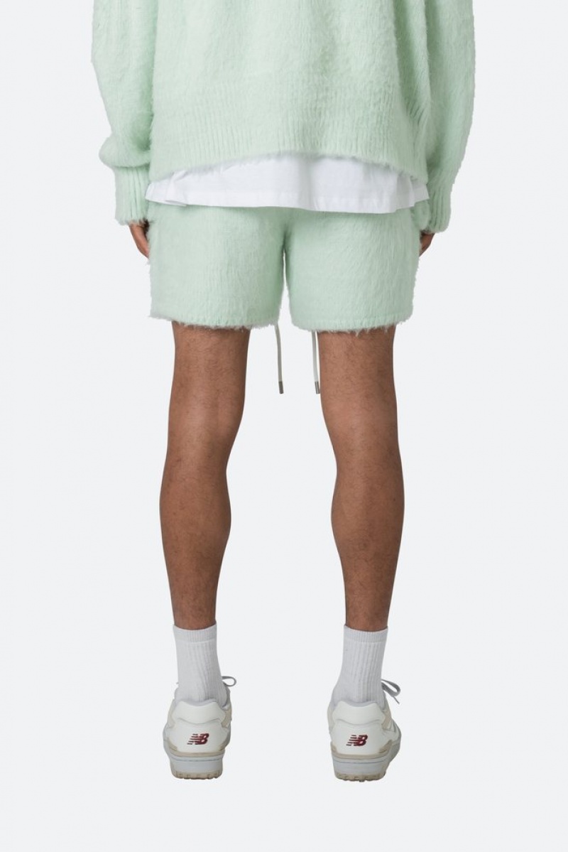 Short Mnml Fuzzy Sweatshorts Menthe  | KES-3724340