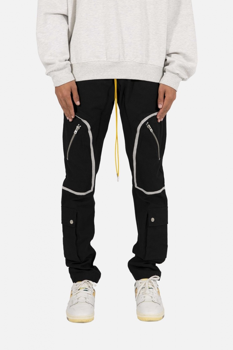 Cargos Mnml Contrast Taped Cargo Pants Noir Homme | MSY-8490512