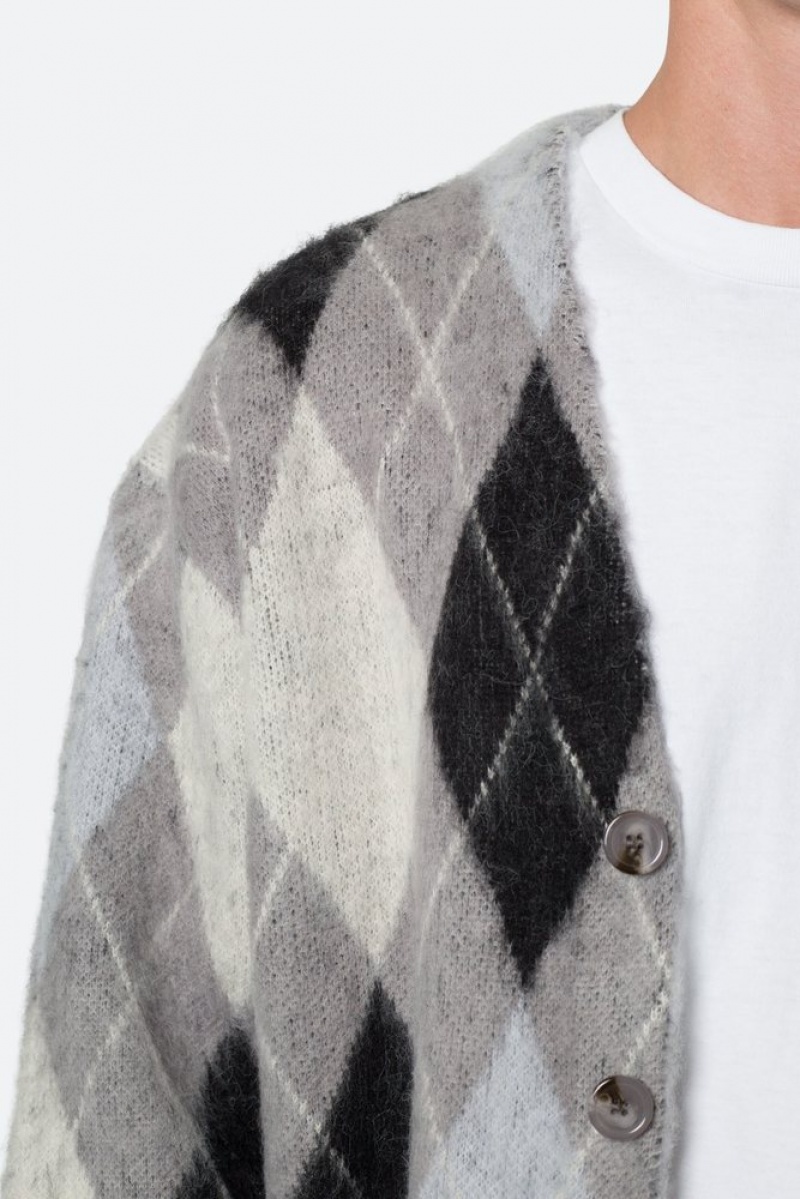 Sweats Mnml Mohair Cardigan Pull Black/White  | PGV-2874035