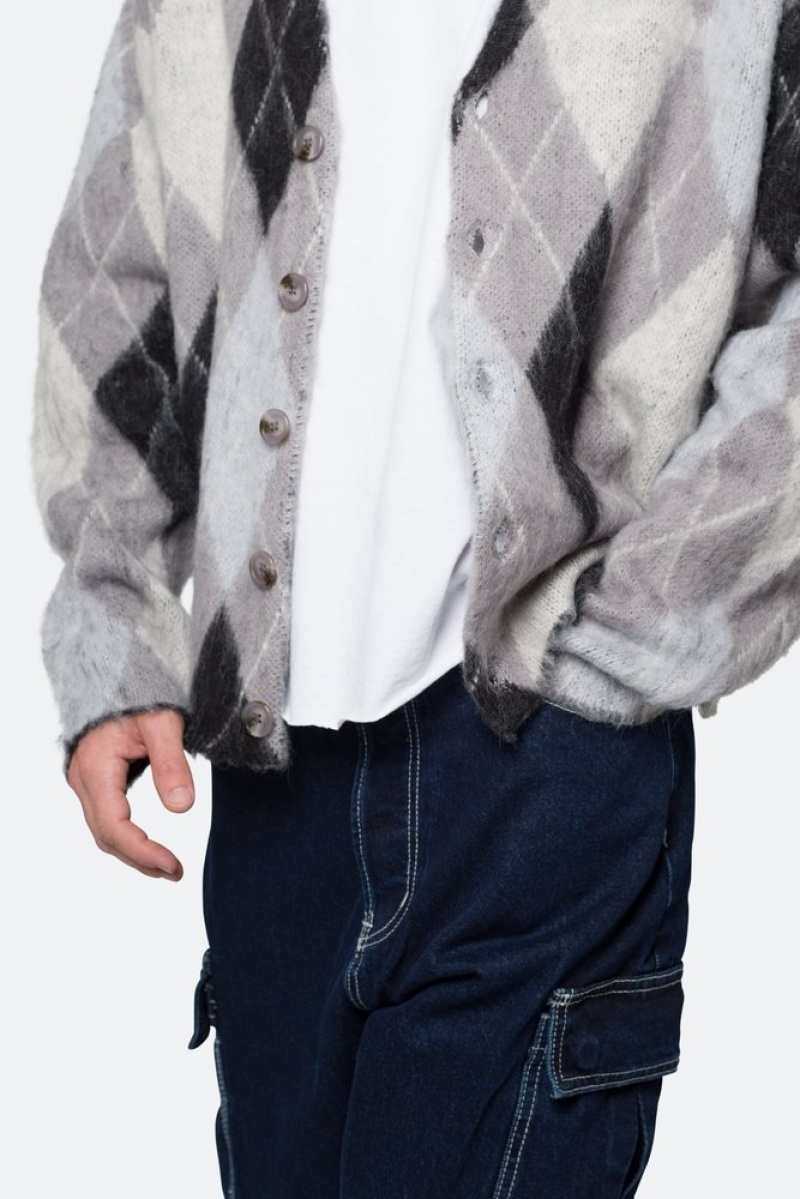 Sweats Mnml Mohair Cardigan Pull Black/White  | PGV-2874035