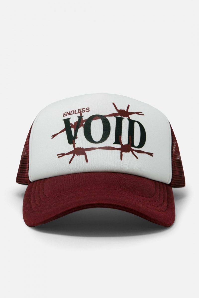 Chapeaux Mnml Void Trucker Cap Bordeaux  | GGG-0379658