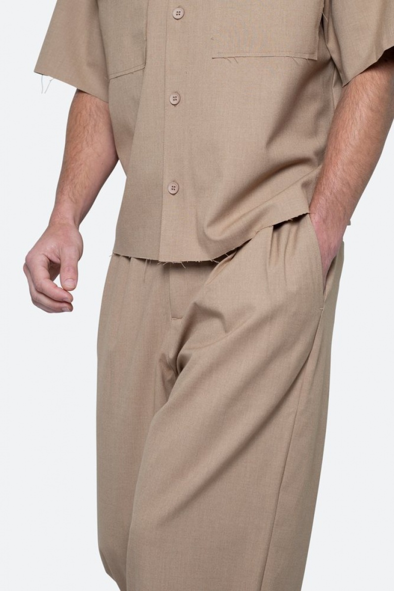 Pants & Chinos Mnml Baggy Trouser Pants Kaki  | MID-5053997