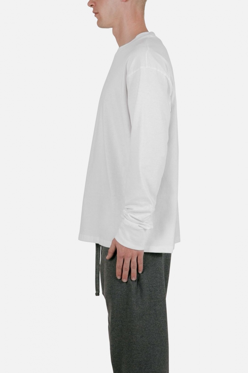 Long Sleeve Tees Mnml Every Day II L/S Tee Blanche  | EAQ-1382643