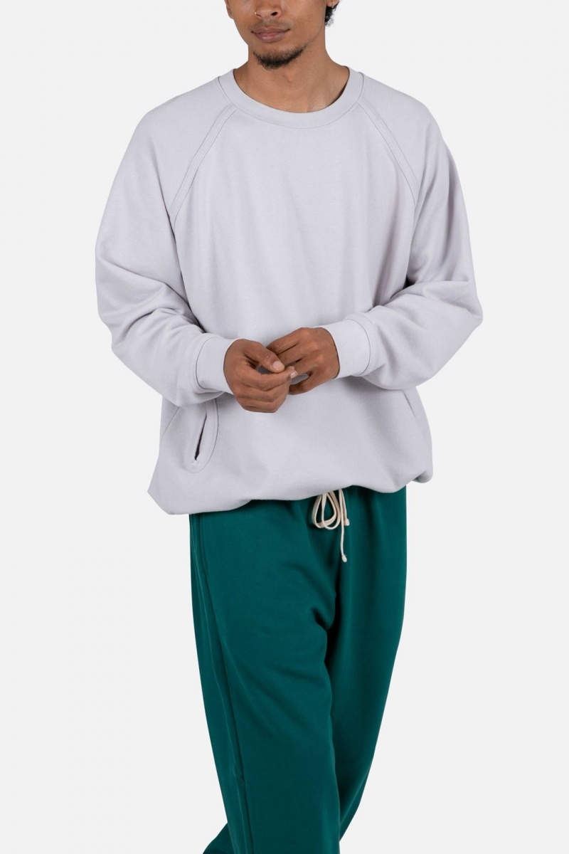 Sweats Mnml Cinch Bottom Crewneck Grise Homme | JAG-7218531