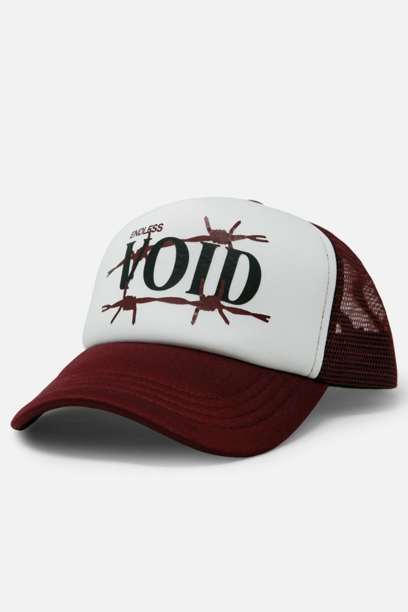 Chapeaux Mnml Void Trucker Cap Bordeaux  | GGG-0379658