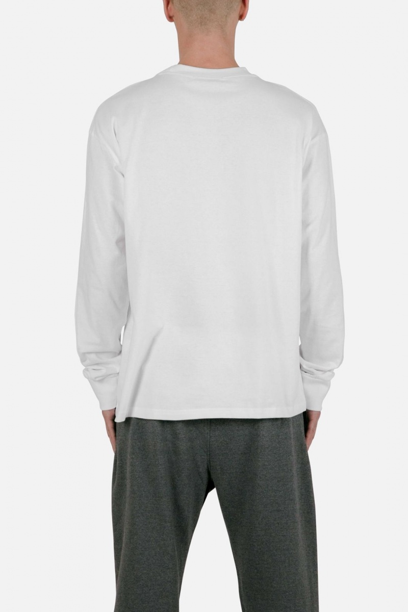 Long Sleeve Tees Mnml Every Day II L/S Tee Blanche  | EAQ-1382643