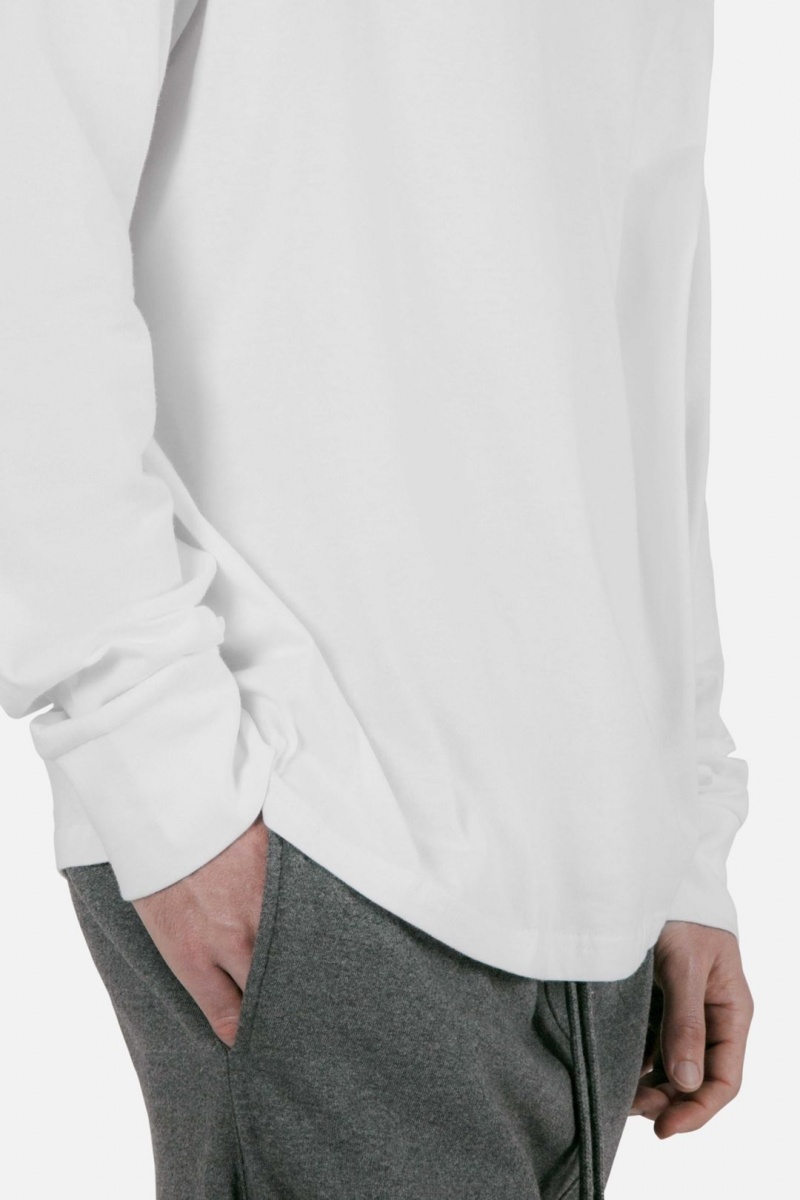 Long Sleeve Tees Mnml Every Day II L/S Tee Blanche  | EAQ-1382643