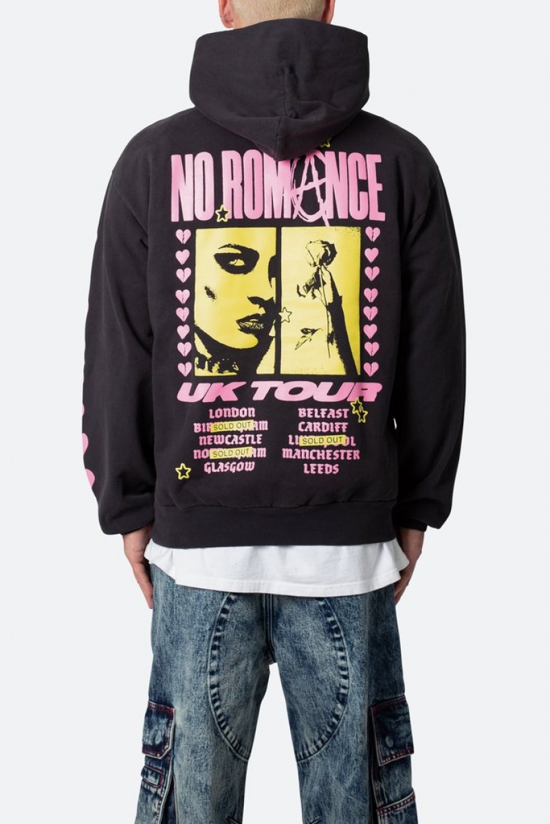 Hoodies Mnml No Romance Hoodie Noir  | UJC-7681298