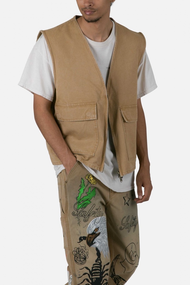 Gilet Mnml Ranch Travail Vest Tan  | ATM-7070420