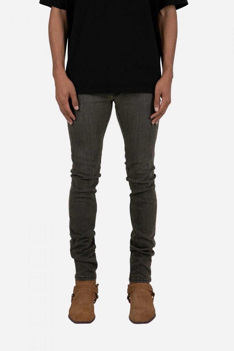 Skinny Denim Mnml X461 Mince Denim Grise Homme | PMN-5355623