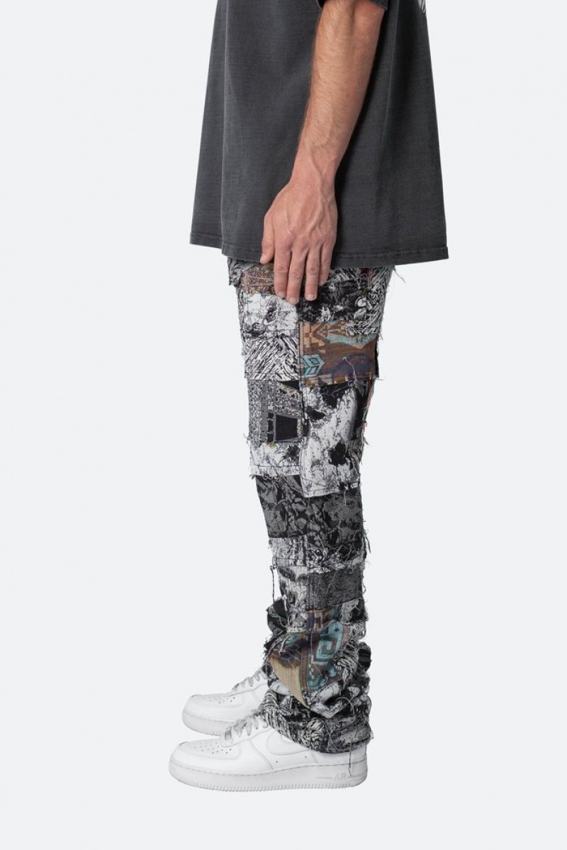 Pants & Chinos Mnml Paneled Blanket Pants Black/White  | EWH-6649728