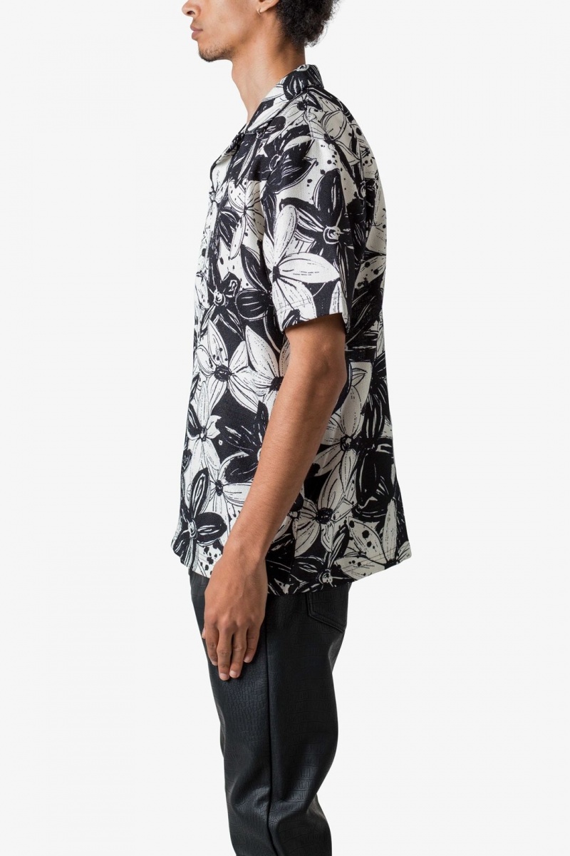 Chemises Mnml Linen Blend S/S Shirt Noir  | ENU-2843203