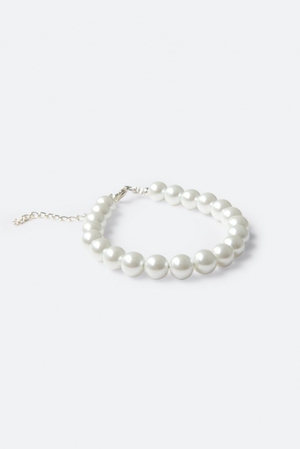 Bijoux Mnml Solid Pearl Bracelet Blanche  | LLS-0037581