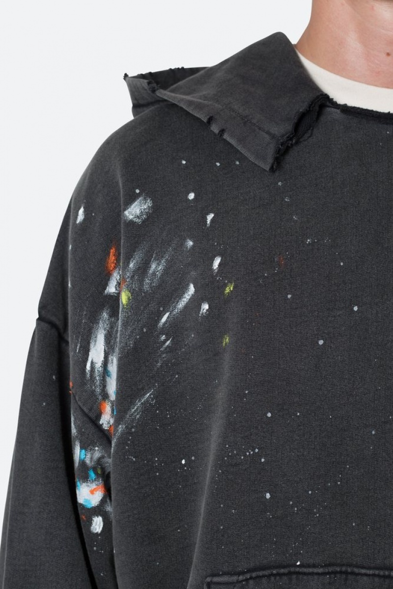 Sweats Mnml Destroyed Painter Hoodie Noir  | VFX-4705906