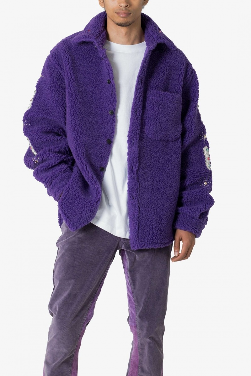 Vestes Mnml Jewel Sherpa Jacket Violette  | IYZ-9970644