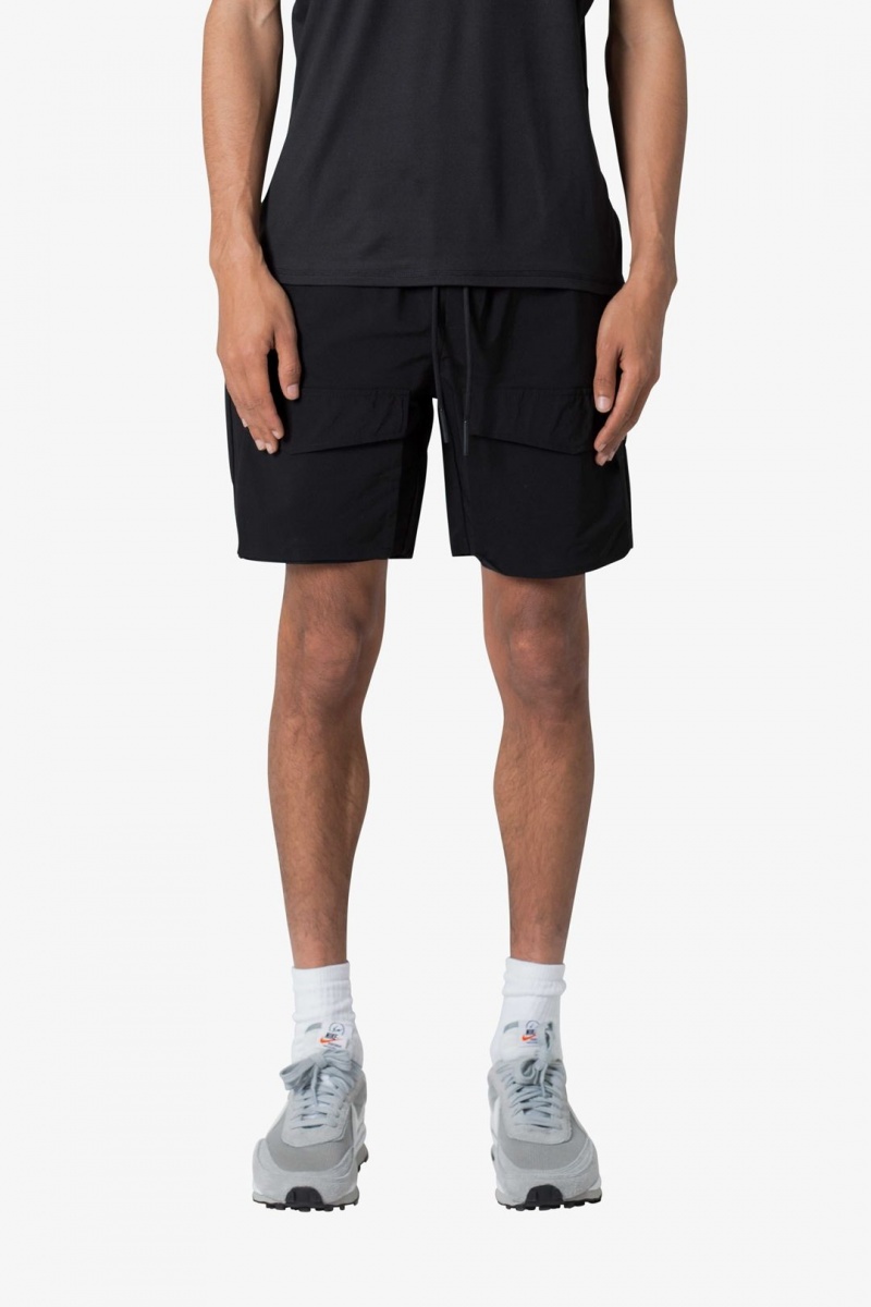 Short Mnml Satin Cargo Shorts Noir  | UYS-9693190