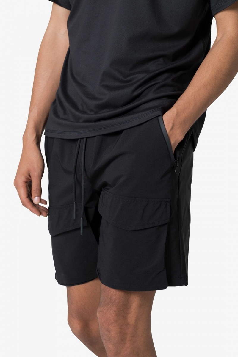 Short Mnml Satin Cargo Shorts Noir  | UYS-9693190