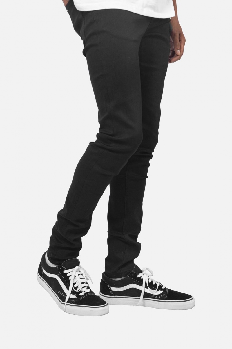 Skinny Denim Mnml X43 Mince Denim Noir Homme | IIX-5431942