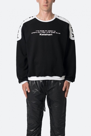 Sweats Mnml Kalahari Moto Crewneck Noir  | ZOA-1958117