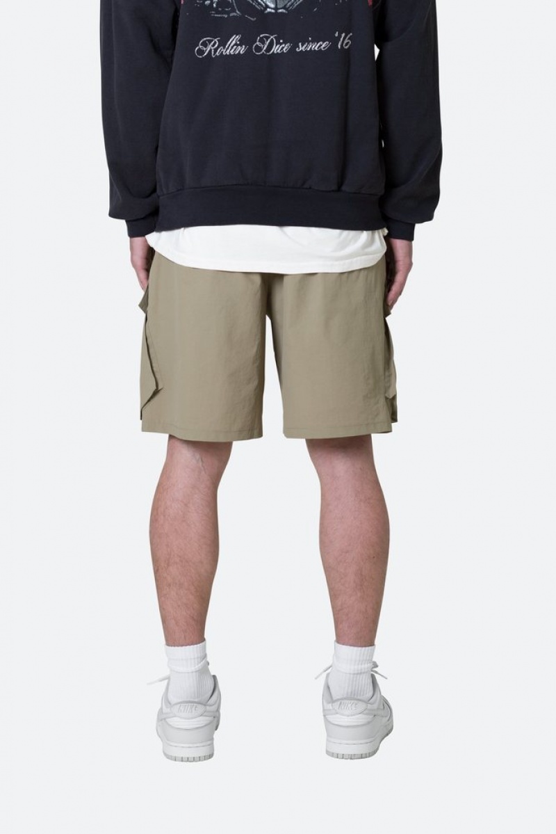 Short Mnml Nylon Cargo Traveler Shorts Sable  | TZF-6677715