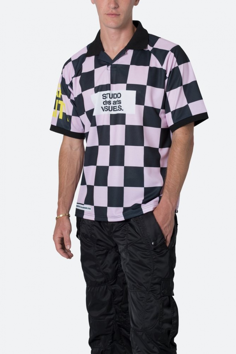 Chemises Mnml Checkered Jersey Rose  | KDQ-7059439