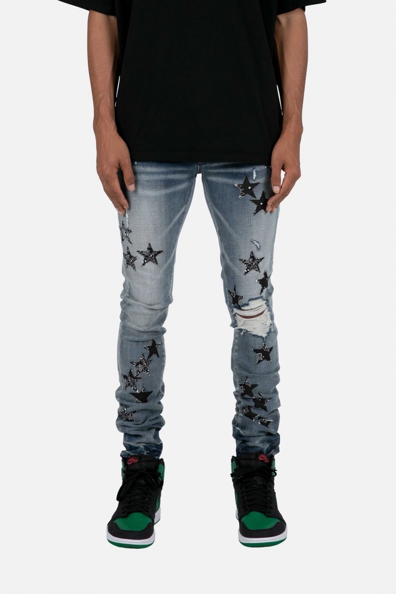 Skinny Denim Mnml X462 Star Mince Denim Blue/Black Homme | CBZ-0918475