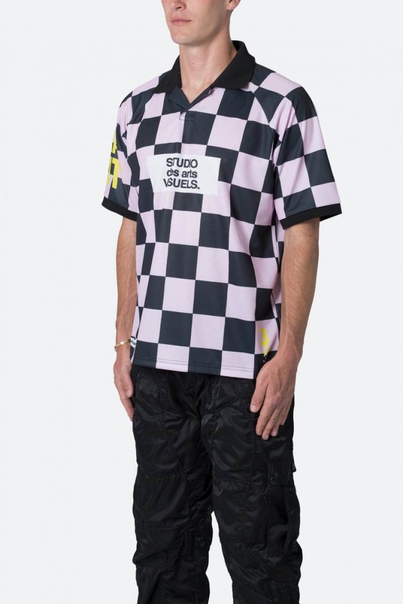 Chemises Mnml Checkered Jersey Rose  | KDQ-7059439