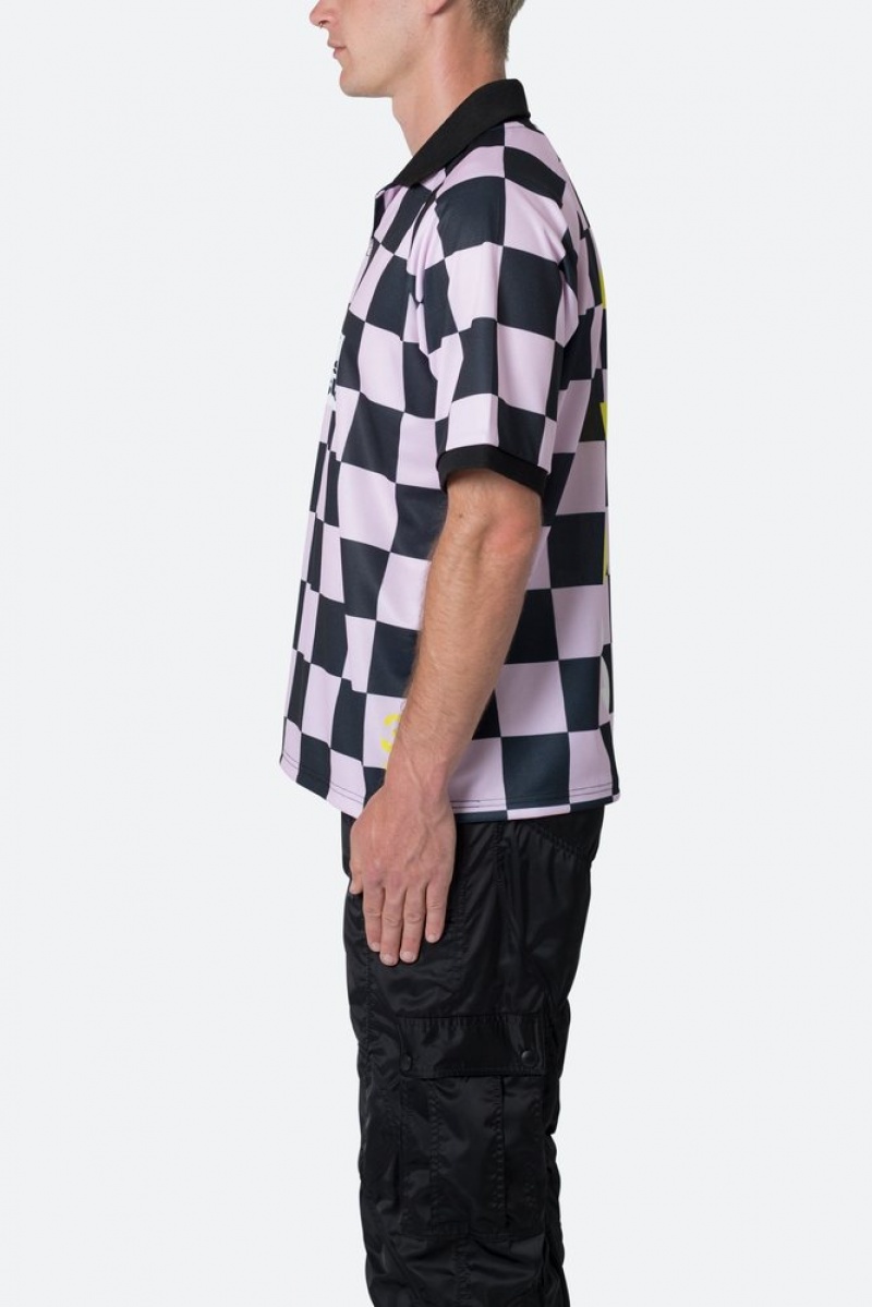 Chemises Mnml Checkered Jersey Rose  | KDQ-7059439