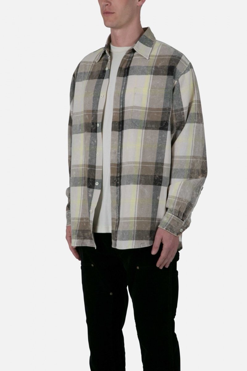 Chemises Mnml Vintage Plaid Shirt Black/Grey  | IDY-8788823