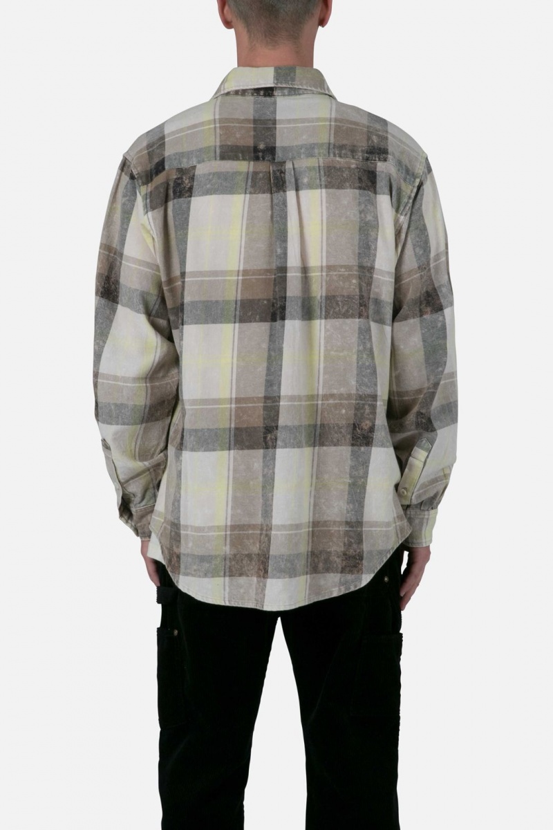 Chemises Mnml Vintage Plaid Shirt Black/Grey  | IDY-8788823