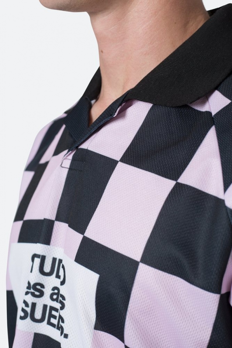 Chemises Mnml Checkered Jersey Rose  | KDQ-7059439