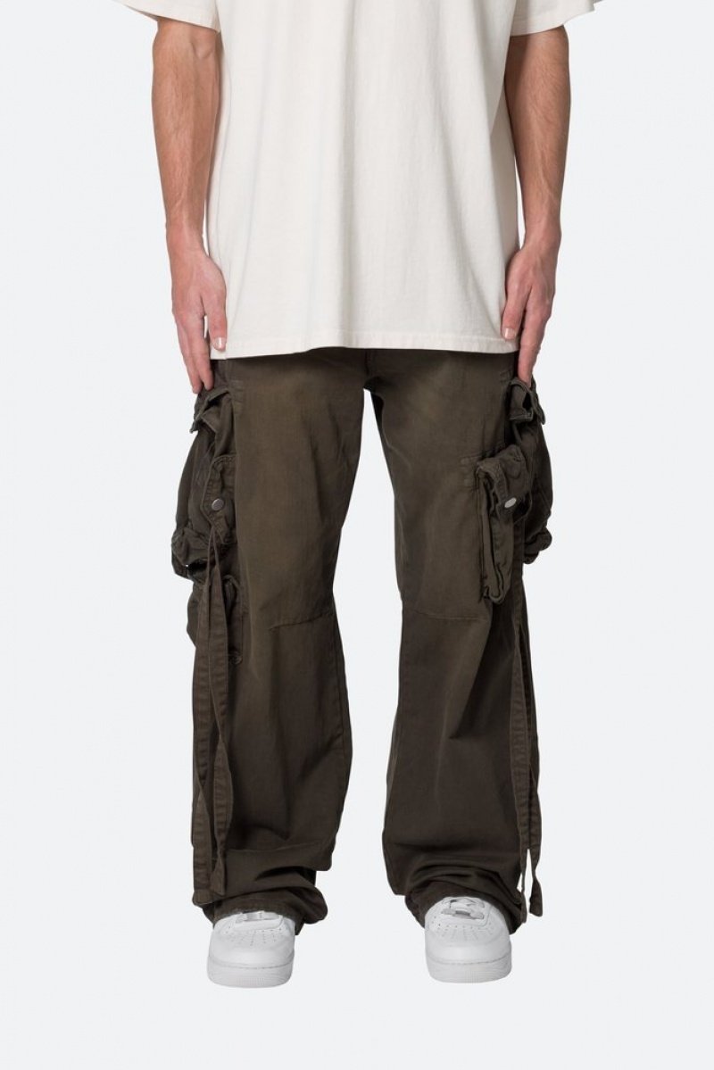 Cargos Mnml Strapped Multi Cargo Pants Marron  | XYK-8029037