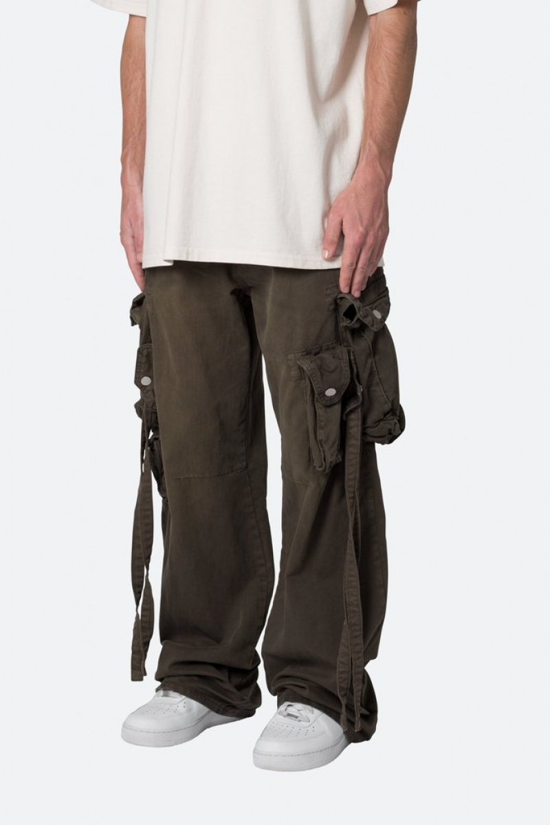 Cargos Mnml Strapped Multi Cargo Pants Marron  | XYK-8029037