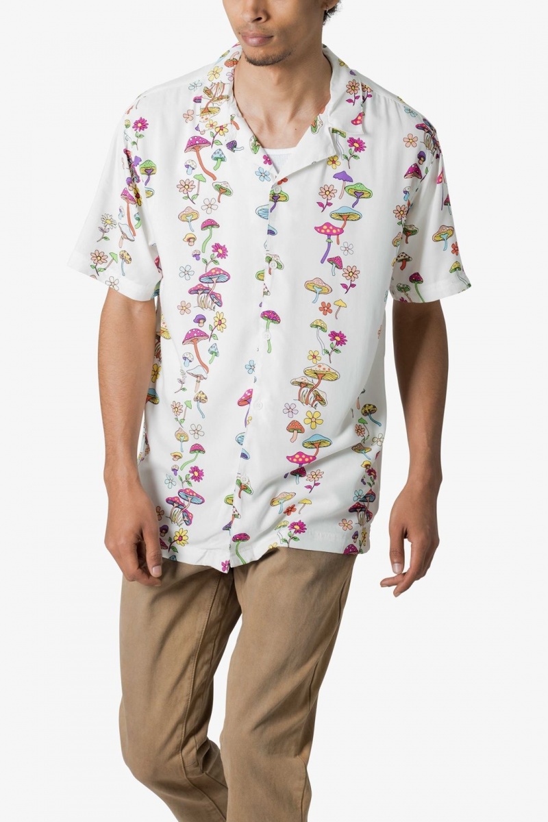 Chemises Mnml S/S Button Up Shirt Mushroom Print  | XEW-9208453