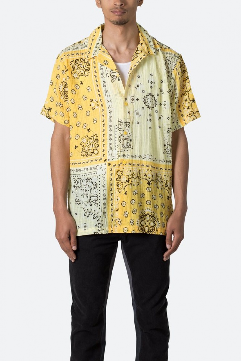 Chemises Mnml S/S Button Up Shirt Jaune  | BKX-1440028