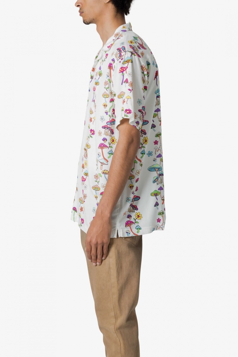 Chemises Mnml S/S Button Up Shirt Mushroom Print  | XEW-9208453