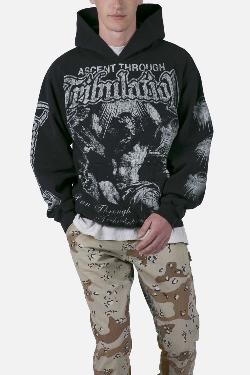 Sweat a Capuche Mnml Tribulation Hoodie Noir  | GKX-6420271