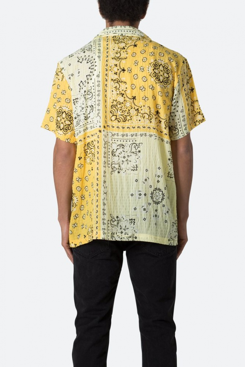 Chemises Mnml S/S Button Up Shirt Jaune  | BKX-1440028