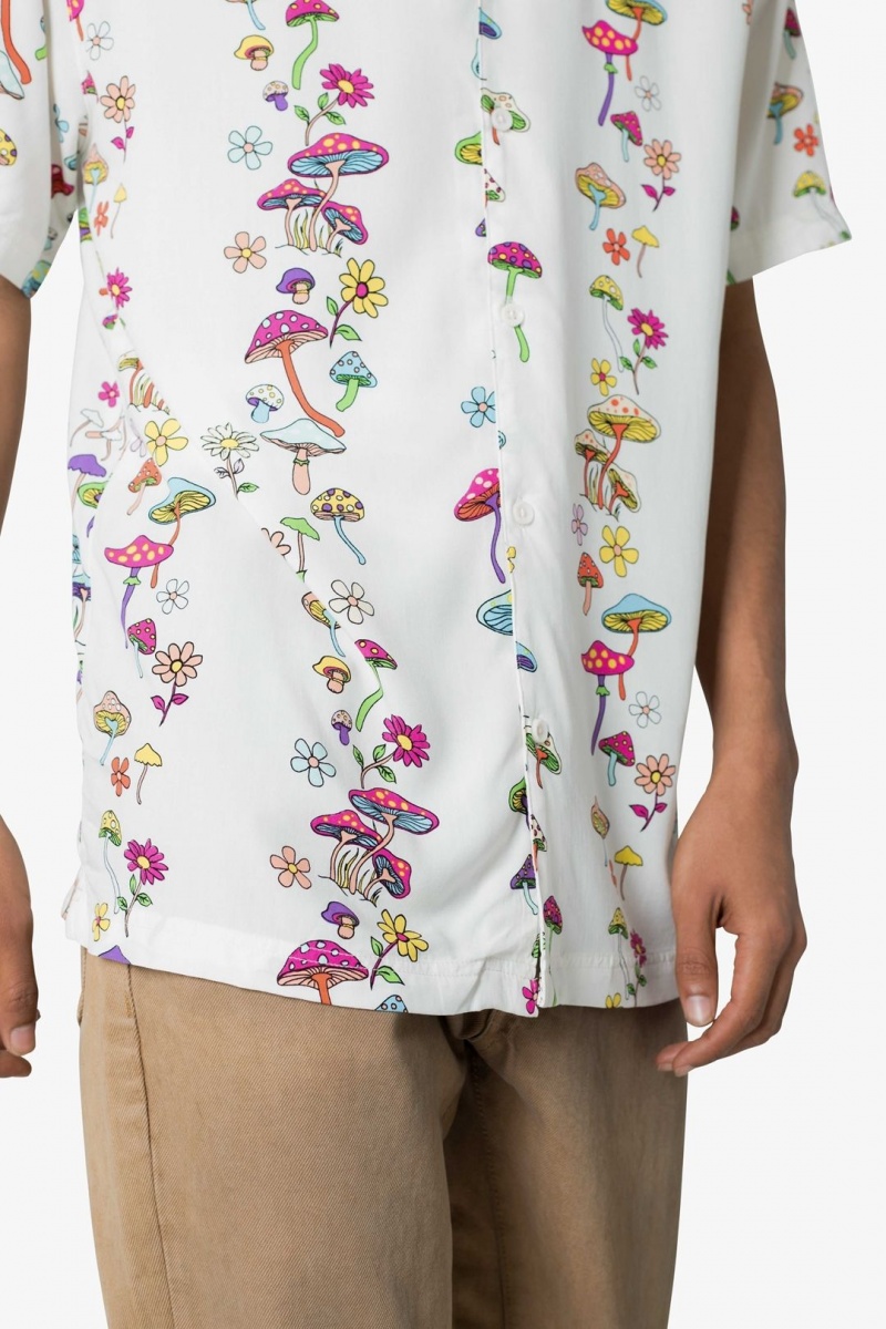 Chemises Mnml S/S Button Up Shirt Mushroom Print  | XEW-9208453