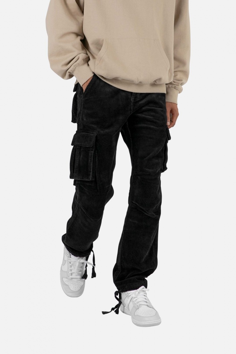 Cargos Mnml Vintage Corduroy Cargo Pants Noir Homme | TAE-7483063