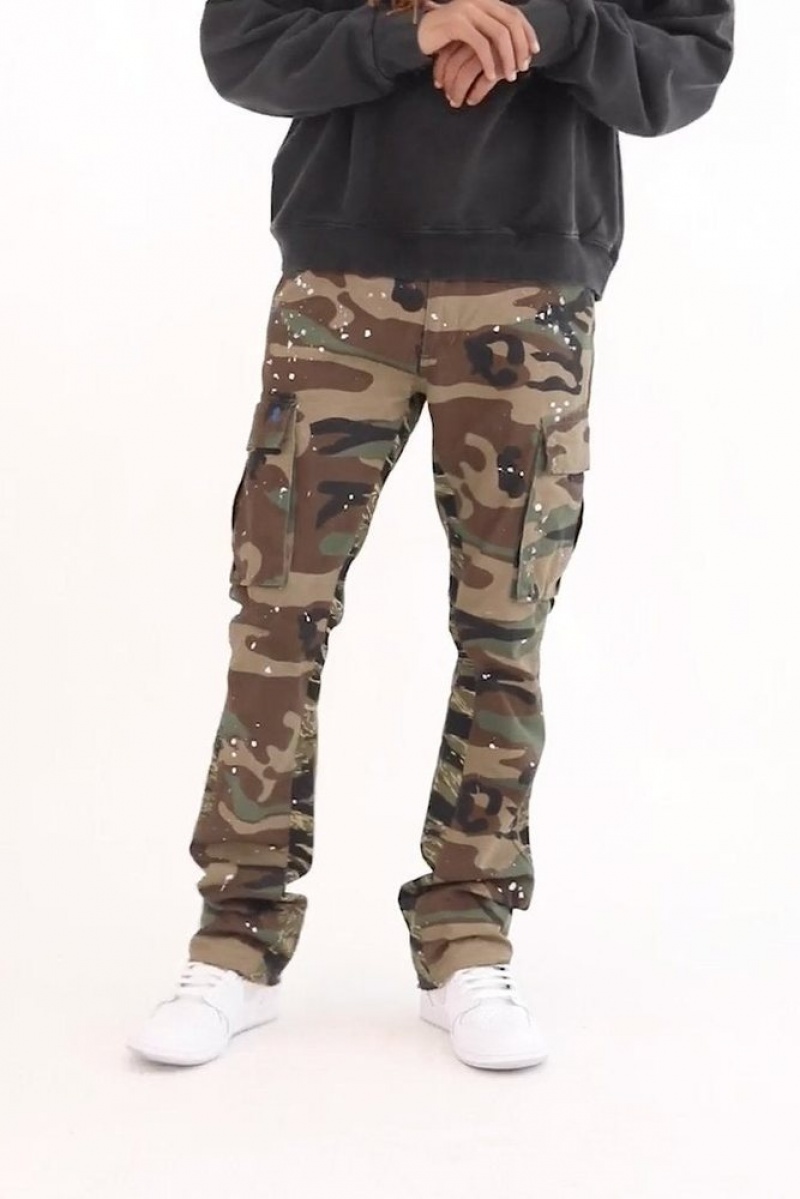 Cargos Mnml Bootcut Cargo Pants Camouflage Homme | TEU-6902362