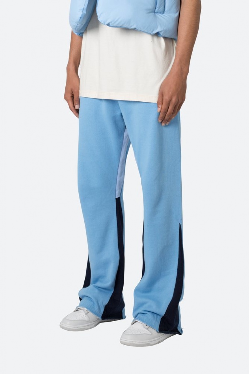 Pantalon Survêtement Mnml Contrast Bootcut Sweatpants Bleu Clair  | BHK-8160136