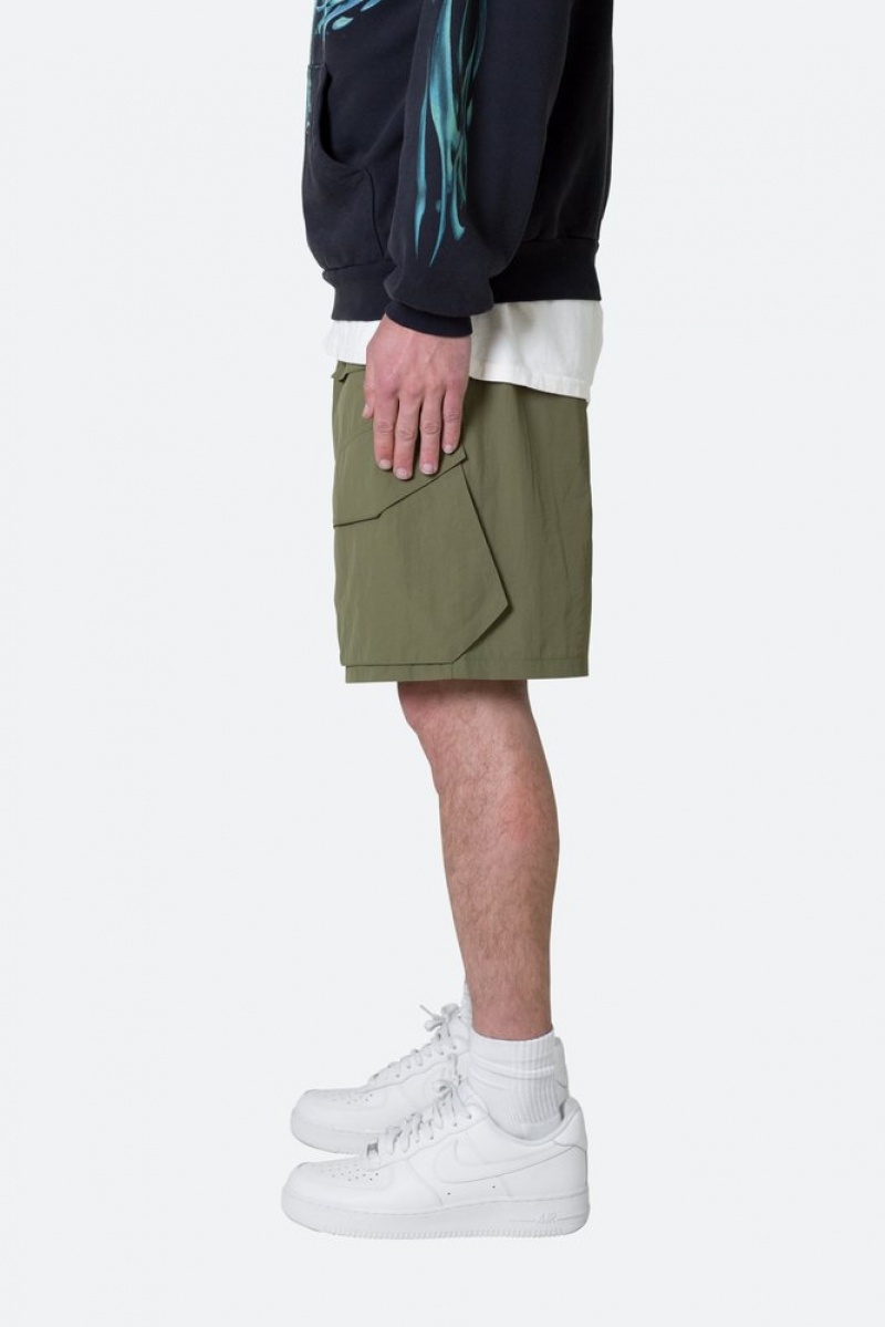 Short Mnml Nylon Cargo Traveler Shorts Vert Olive  | WHG-4671371