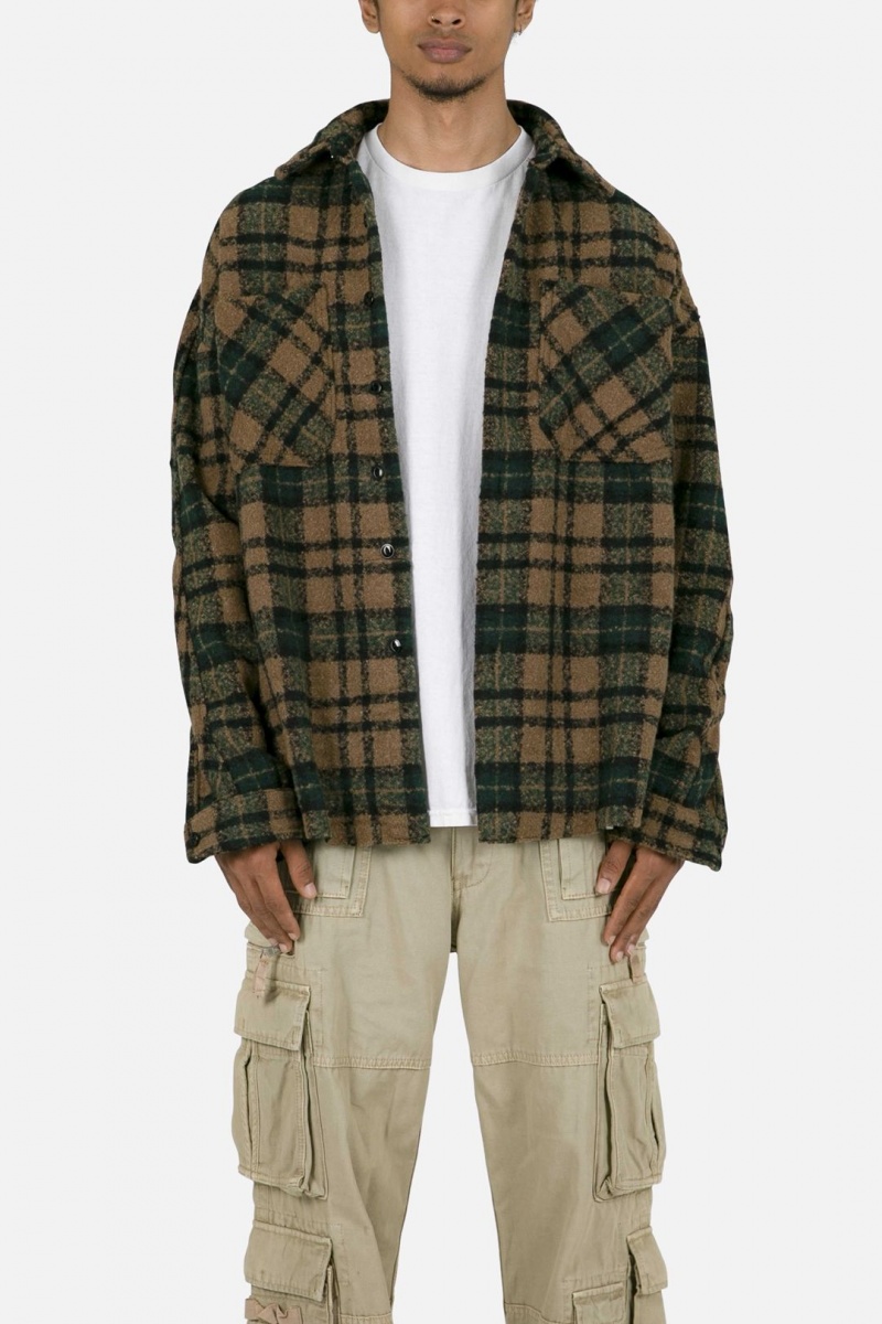 Chemises Mnml Heavyweight Woven Flannel Green/Black Homme | HXD-5898594